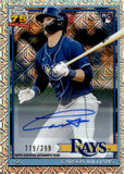 2026 Carson Wallace Autograph Rookie Topps Series 1 Chrome 91 THROWBACK AUTO RC MOJO 119/299 #91C-87 TAMPA BAY RAYS
