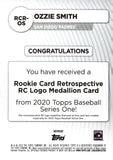 2020 Ozzie Smith Topps Series 1 ROOKIE CARD RETROSPECTIVE LOGO MEDALLION #RCR-OS SAN DIEGO PADRES