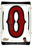 2009 Michael Bowden Relic Autograph Topps Finest AUTO LETTER PATCH 22/75 #155 BOSTON RED SOX