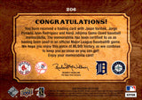 2008 Jason Varitek Jorge Posada Ivan Rodriguez Kenji Johjima Relic Upper Deck BALLPARK COLLECTION QUAD RELIC #206 BOSTON RED SOX NEW YORK YANKEES DETROIT TIGERS SEATTLE MARINERS
