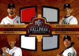 2008 Jason Varitek Jorge Posada Ivan Rodriguez Kenji Johjima Relic Upper Deck BALLPARK COLLECTION QUAD RELIC #206 BOSTON RED SOX NEW YORK YANKEES DETROIT TIGERS SEATTLE MARINERS