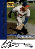 1999 Curt Simmons Autograph Sports Illustrated by Fleer AUTOGRAPH COLLECTION AUTO PHILADELPHIA PHILLIES