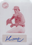 2024 Hurston Waldrep Autograph Rookie Leaf Press Pass Premium Baseball PRINTING PLATE 1/1 #RA-HW1 ATLANTA BRAVES