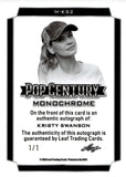 2026 Kristy Swanson Leaf Pop Century AUTO AUTOGRAPH MONOCHROME 1/1 #M-KS2 BUFFY THE VAMPIRE SLAYER