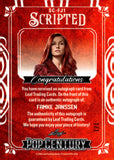 2024 Famke Janssen Leaf Pop Century AUTO AUTOGRAPH WHITE REFRACTOR 1/1 SCRIPTED "JEAN" #SC-FJ1 X-MEN