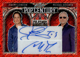2024 Jeremy London Michael Rooker Leaf Pop Century AUTO AUTOGRAPH DUAL AUTO CO-STARS 1/1 RED SHIMMER #CS2-19 MALLRATS
