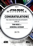 2022 Tim Rose as Admiral Ackbar Topps Star Wars Masterwork Auto Autograph 18/25 #MWA-TR LEATHER