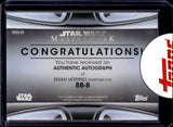 2021 Brian Herring as BB-8 Topps Star Wars Masterwork Auto Autograph #MWA-BH 2
