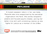 2026 Psylocke Topps Marvel Chrome #092 103/199 AQUA REFRACTOR