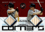 2003 Scott Rolen Tino Martinez Dual Bat Relic Topps Pristine Baseball #PC-RM CORNERS ST. LOUIS CARDINALS