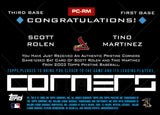 2003 Scott Rolen Tino Martinez Dual Bat Relic Topps Pristine Baseball #PC-RM CORNERS ST. LOUIS CARDINALS