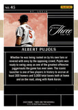 2025 Albert Pujols Panini Three and Two Baseball #45 08/99 ST. LOUIS CARDINALS