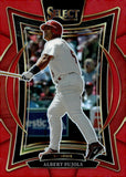 2025 Albert Pujols Panini Select Baseball #86 096/149 CONCOURSE RED PRIZM ST. LOUIS CARDINALS