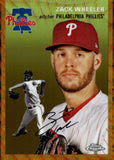 2023 Zack Wheeler Topps Chrome Platinum Anniversary Edition GOLD WAVE REFRACTOR 07/50 #379 Philadelphia Phillies