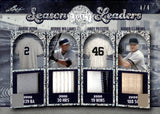 2025 Derek Jeter Bernie Williams Andy Pettitte Roger Clemens Quad Relic Leaf Bronx Legacy SEASON LEADERS 4/4 #SL-7 New York Yankees