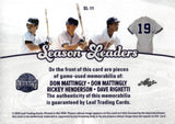 2025 Don Mattingly Rickey Henderson Dave Righetti Quad Relic Leaf Bronx Legacy SEASON LEADERS 24/35 #SL-11 New York Yankees