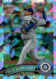 2011 Felix Hernandez Topps Chrome Baseball ATOMIC 212/225 #105 Seattle Mariners