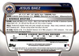 2023 Jesus Baez Auto Autograph Bowman Chrome Baseball 1st Bowman #CPA-JBZ New York Mets
