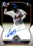 2023 Jesus Baez Auto Autograph Bowman Chrome Baseball 1st Bowman #CPA-JBZ New York Mets