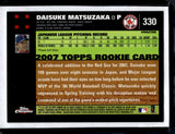 2007 Daisuke Matsuzaka Rookie Topps Chrome Baseball X-fractor #330 Boston Red Sox