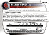 2025 Tanner Franklin Auto Autograph Bowman Chrome Baseball 1st Bowman Refractor 006/499  #CPA-TF St. Louis Cardinals