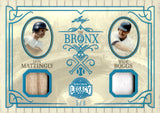 2025 Don Mattingly Wade Boggs Relic Leaf Bronx Legacy Baseball The Bronx 2 Dual Relic 5/8 #B2-8 New York Yankees