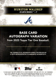 2025 Hurston Waldrep Auto Autograph Topps Tier One Baseball Rookie Autograph 024/199 #BA-HW Atlanta Braves