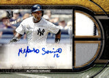 2025 Alfonso Soriano Relic Auto Autograph Topps Tier One Baseball Signature Swatches Dual Relic Autograph 131/165 #SPDRA-AS New York Yankees