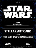 2025 IG-12 Topps Star Wars Stellar Signatures Art Card #SAS-43
