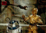 2025 I Don't Think They're Going To Let Us In Topps Chrome Star Wars Galaxy Magenta Lava Refractor 242/250 #47 R2-D2 C-3PO