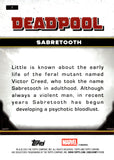 2025 Sabretooth Topps Chrome Marvel DEADPOOL Aqua Refractor 038/199 #7