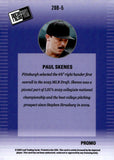 2024 Paul Skenes Leaf Press Pass Baseball Promo Blue Shimmer #20B-5 Pittsburgh Pirates