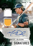 2017 Matt Olson Auto Autograph Relic Panini Diamond Kings Baseball 034/299 #RS-MO Oakland A's