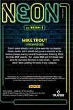 2022 Mike Trout Panini Donruss Optic Baseball Silver Neon #NEON-3 Los Angeles Angels