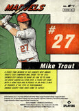 2022 Mike Trout Panini Donruss Baseball Marvels Shimmer #M-1 Los Angeles Angels