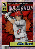 2022 Mike Trout Panini Donruss Baseball Marvels Shimmer #M-1 Los Angeles Angels