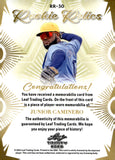 2023 Junior Caminero Relic Leaf Trinity Baseball Rookie Relics #RR-30 Tampa Bay Rays
