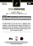 2025-26 Victor Wembanyama Topps Flagship Basketball #195 Blackout San Antonio Spurs