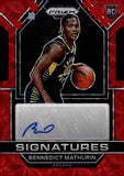 2022-23 Bennedict Mathurin Rookie Auto Autograph Panini Prizm Basketball Red Scope Signatures #RSI-BMA Indiana Pacers