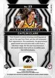 2024 Caitlin Clark Rookie Panini Prizm Draft Picks Basketball All-American Purple Wave Prizm #23 Iowa Hawkeyes Indiana Fever