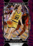 2024 Caitlin Clark Rookie Panini Prizm Draft Picks Basketball All-American Purple Wave Prizm #23 Iowa Hawkeyes Indiana Fever