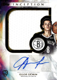 2025-26 Egor Demin Rookie Auto Autograph Relic Topps Inception Basketball Jumbo Relic Autograph #RJ-ED Brooklyn Nets 1