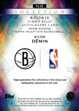 2025-26 Egor Demin Rookie Auto Autograph Relic Topps Inception Basketball Jumbo Relic Autograph #RJ-ED Brooklyn Nets 1