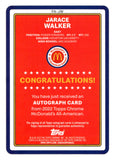 2022 Jarace Walker Auto Autograph Topps McDonald's All American Basketball #PA-JW Houston