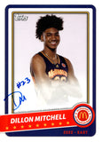 2022 Dillon Mitchell Auto Autograph Topps McDonald's All American Basketball #PA-DM TEXAS