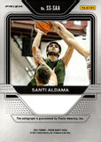 2021 Santi Aldama Auto Autograph Panini Prizm Draft Picks Basketball ROOKIE RC Blue Ice 44/75  #SS-SAA Dallas Mavericks