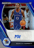 2021 Marcus Garrett Auto Autograph Panini Prizm Draft Picks Basketball ROOKIE RC Blue Prizm 78/149  #DP-MGA Kansas