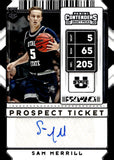 2020 Sam Merrill Auto Autograph Panini Contenders Draft Picks Basketball ROOKIE RC #131 Utah State 1
