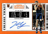 2019 Kyle Guy Auto Autograph Panini Contenders Draft Picks Basketball ROOKIE RC #79 Virginia Cavaliers