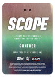 2026 Gunter Topps Chrome WWE Scope Gold Refractor 35/50 #SCO-11 Monday Night Raw